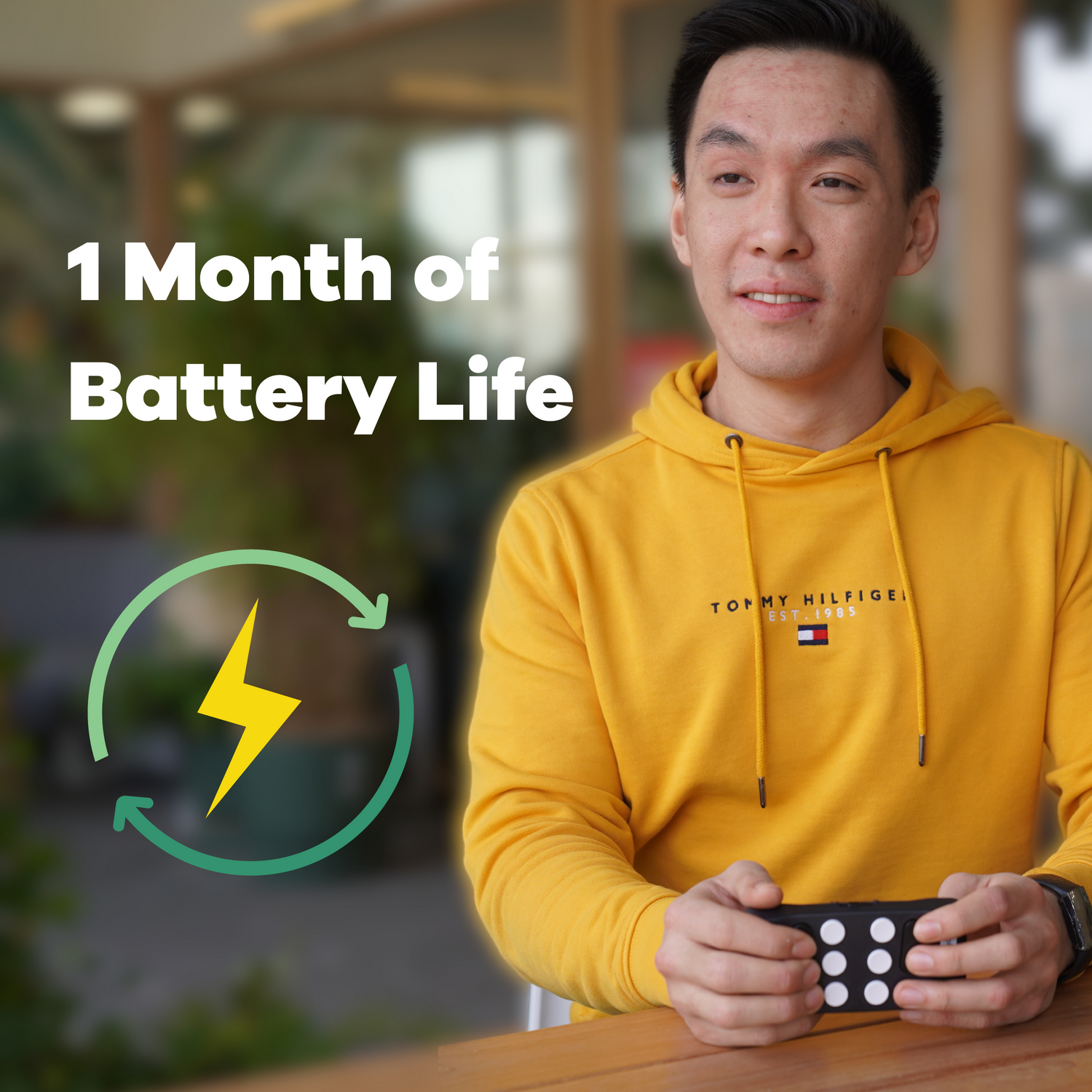 The Hable One has 1 month of battery life!