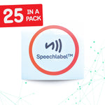 NFC label indicating '25 in a Pack' on a white background.