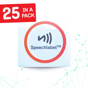 NFC label indicating '25 in a Pack' on a white background.