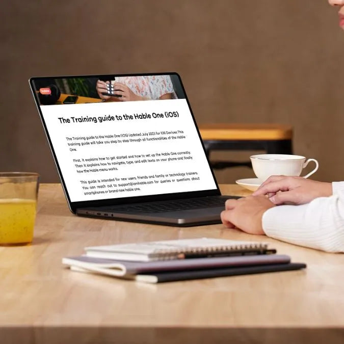Manual displayed on the computer screen.